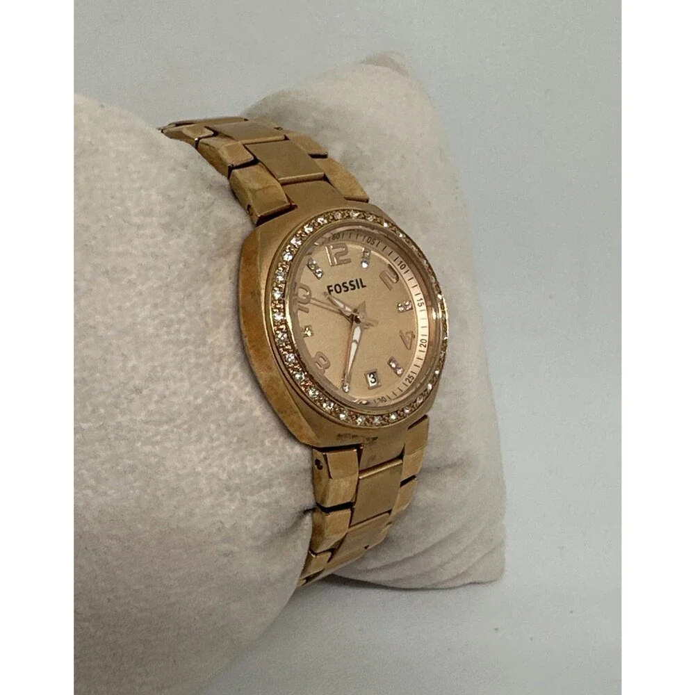 Fossil Colleague AM4508 Women's Gold Stainless Steel Analog Dial Watch HME525